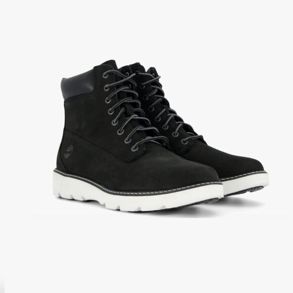 NIB Timberland Kinsley 6-inch Waterproof Premium Black Nubuck Boot Size 6.5 - Picture 1 of 8